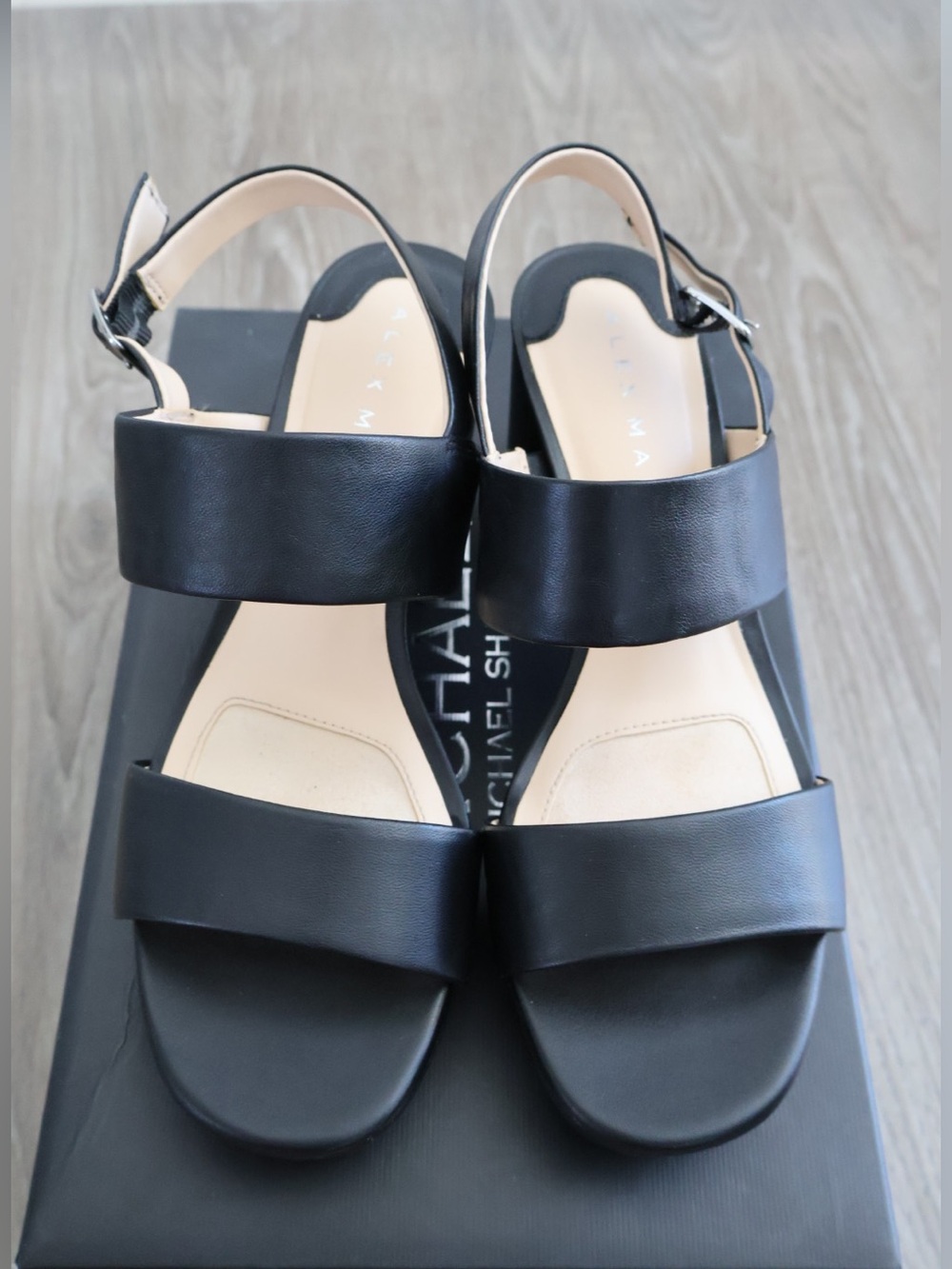 Alex Marie Black Block Platform Sandals - Picture 2 of 9
